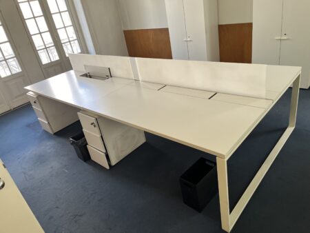 ILHAS OPEN SPACE C/ 4 POSTOS 1600x800 - ML BRANCO / BRANCO (Ref. 10800) - Image 3