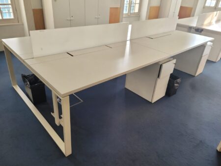 ILHAS OPEN SPACE C/ 4 POSTOS 1600x800 - ML BRANCO / BRANCO (Ref. 10800) - Image 2