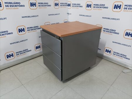 SECRETÁRIAS/POSTOS COMPACTOS CURVOS "STEELCASE" 1900x1400 + BLOCO DE GAVETAS C/ RODAS (OPCIONAL) - ML PEREIRA / ALUMÍNIO - Image 8
