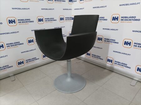 “NOA DINING CHAIR” by MARCELLO ZILIANI for SINTESI, 2000s – POLIURETANO PRETO / CINZA-ALUMÍNIO - Image 3