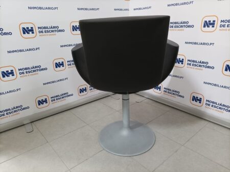 “NOA DINING CHAIR” by MARCELLO ZILIANI for SINTESI, 2000s – POLIURETANO PRETO / CINZA-ALUMÍNIO - Image 4