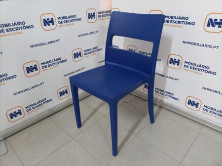 CADEIRAS INDOOR/OUTDOOR "SCAB SAI" - TECNOPOLÍMERO COR AZUL