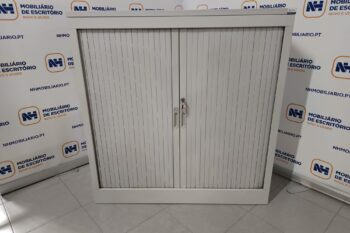 ARMÁRIOS DE ESCRITÓRIO PORTAS PERSIANA 1030x1000 "MELIX" - ML CINZA / CINZA
