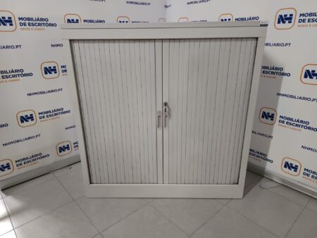 ARMÁRIOS DE ESCRITÓRIO PORTAS PERSIANA 1030x1000 "MELIX" - ML CINZA / CINZA