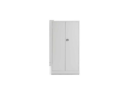 ARMÁRIO METÁLICO 1600×800 C/ PORTAS DE BATER CHAPA – CINZA