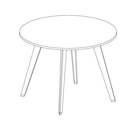 Mesa de Reuniões Linha STB.TRI Redonda - Image 2