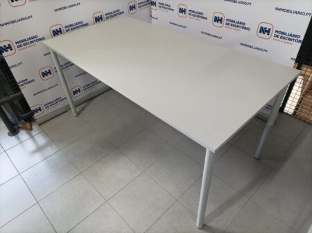 MESAS DE FORMAÇÃO / MULTIUSOS 4 PÉS 1600×800 – ML CINZA / CINZA (TUBO REDONDO) - Image 2