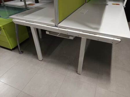 ILHAS DE TRABALHO OPEN SPACE C/ POSTOS 1400x800 "ACTIU" - ML BRANCO / BRANCO - Image 4