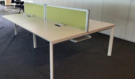 ILHAS DE TRABALHO OPEN SPACE C/ POSTOS 1400x800 "ACTIU" - ML BRANCO / BRANCO - Image 3
