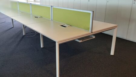 ILHAS DE TRABALHO OPEN SPACE C/ POSTOS 1400x800 "ACTIU" - ML BRANCO / BRANCO - Image 4