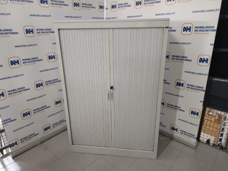 ARMÁRIOS DE ESCRITÓRIO PORTAS PERSIANA 1450x1000 "MELIX" - CINZA