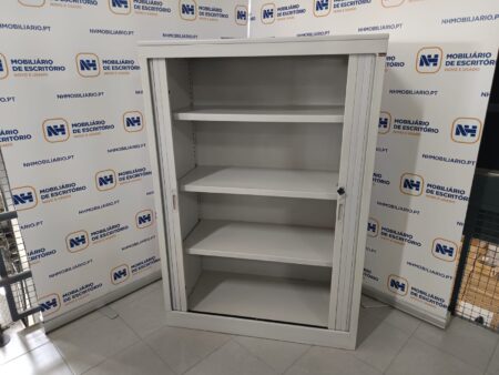 ARMÁRIOS DE ESCRITÓRIO PORTAS PERSIANA 1450x1000 "MELIX" - CINZA - Image 2
