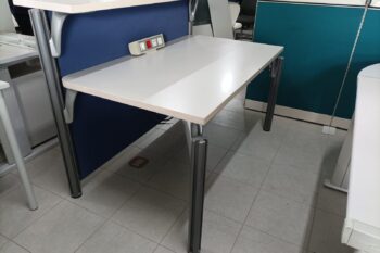 BALCÃO DE ATENDIMENTO / POSTO RECEÇÃO 1400x800 - TECIDO AZUL / ML CINZA / ANTRACITE