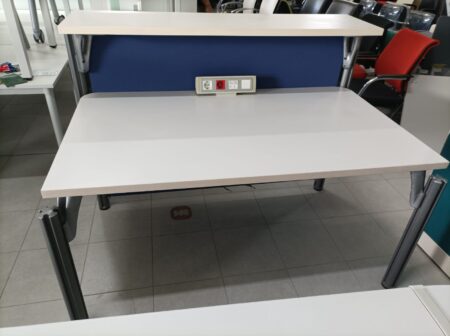 BALCÃO DE ATENDIMENTO / POSTO RECEÇÃO 1400x800 - TECIDO AZUL / ML CINZA / ANTRACITE - Image 2
