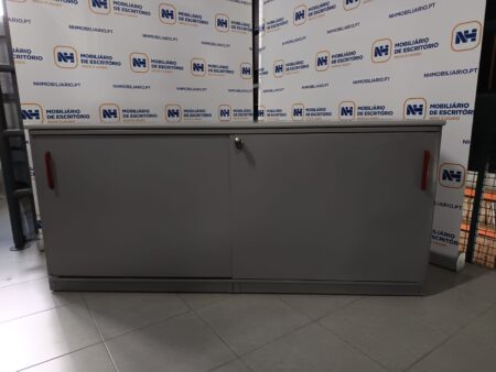 ARMÁRIO ESCRITÓRIO DE APOIO PORTAS CORRER 720x1600 - ML CINZA MESCLADO / ANTRACITE