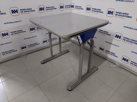 MESA DE APOIO / MULTIUSOS 700x700 - ML CINZA MESCLADO / ANTRACITE/AZUL