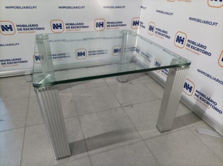 MESA DE CENTRO 760x760 - VIDRO / ALUMÍNIO - Image 3