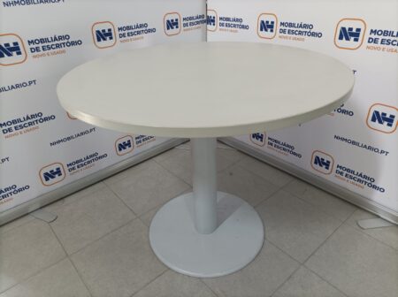 MESA DE REUNIÕES REDONDA 900 - ML CINZA / CINZA
