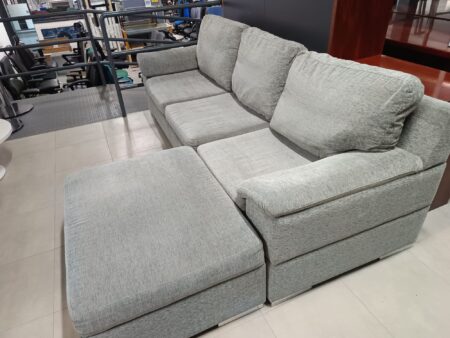 SOFÁ / CHAISE LONGUE REVERSÍVEL - TECIDO CINZENTO - Image 3