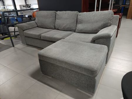 SOFÁ / CHAISE LONGUE REVERSÍVEL - TECIDO CINZENTO - Image 4