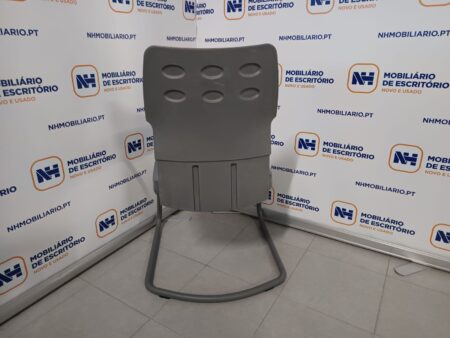 CADEIRAS VISITA / REUNIÕES BASE TRENÓ "STEELCASE" - TECIDO AZUL / CINZA - Image 3