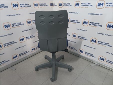 CADEIRAS ESCRITÓRIO OPERATIVA C/ RODAS "STEELCASE" - TECIDO AZUL / CINZA - Image 4
