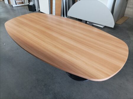 MESA DE REUNIÕES OVAL 2400x1100 - ML PEREIRA-CLARA / PRETO - Image 4