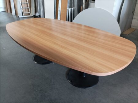MESA DE REUNIÕES OVAL 2400x1100 - ML PEREIRA-CLARA / PRETO - Image 2