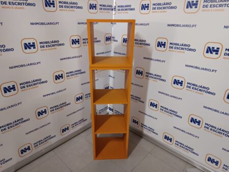 CONJUNTO ESTANTES CUBO 3+1 ESPAÇOS – AGLOM LARANJA