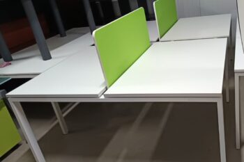 ILHAS DE TRABALHO OPEN SPACE C/ 4 POSTOS 1200x800 - ML BRANCO / BRANCO