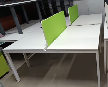 ILHAS DE TRABALHO OPEN SPACE C/ 4 POSTOS 1200x800 - ML BRANCO / BRANCO