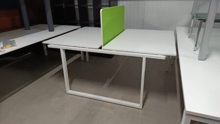 ILHAS DE TRABALHO OPEN SPACE C/ 4 POSTOS 1200x800 - ML BRANCO / BRANCO - Image 2