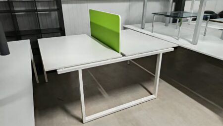 ILHAS DE TRABALHO OPEN SPACE C/ 4 POSTOS 1200x800 - ML BRANCO / BRANCO - Image 3