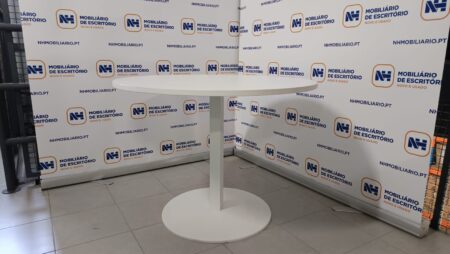 MESA DE REUNIÕES REDONDA 1000 - ML BRANCO / BRANCO