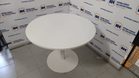 MESA DE REUNIÕES REDONDA 1000 - ML BRANCO / BRANCO - Image 2