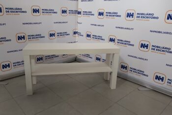 MESA DE CENTRO 460x900 - AGLOM MDF BRANCO