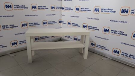 MESA DE CENTRO 460x900 - AGLOM MDF BRANCO