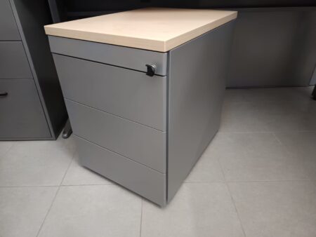 BLOCOS RODADOS 3 GAVETAS - ML MAPLE / ALUMÍNIO