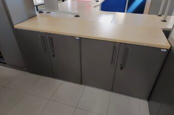 ARMÁRIO ESCRITÓRIO DE APOIO PORTAS BATER 730x1600 - ML MAPLE / ANTRACITE