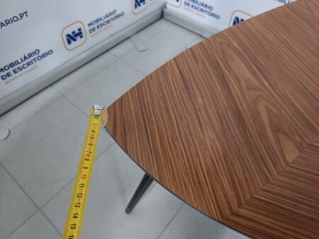 MESA DE CENTRO 760x390 - MDF CASTANHO / PRETO - Image 4