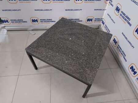 MESA DE CENTRO QUADRADA 600x600 - GRANITO RORIZ / PRETO - Image 2