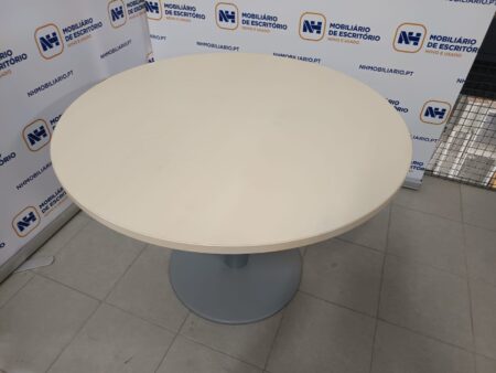 MESA DE REUNIÕES REDONDA 1000 - ML MAPLE / ALUMÍNIO - Image 2