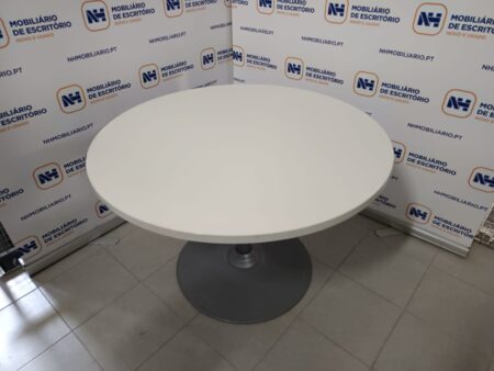MESA DE REUNIÕES REDONDA 1100 - ML BRANCO / ANTRACITE - Image 2