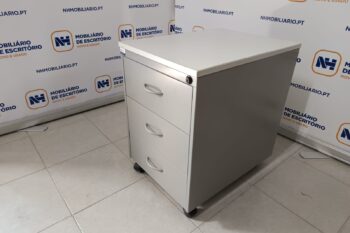 BLOCOS RODADOS 3 GAVETAS - ML CINZA / ALUMÍNIO