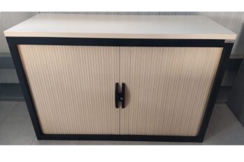 ARMÁRIO DE ESCRITÓRIO PORTAS PERSIANA 810x1200 - ML MAPLE / ANTRACITE-ESCURO