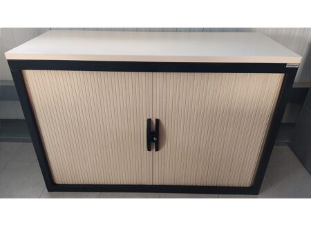 ARMÁRIO DE ESCRITÓRIO PORTAS PERSIANA 810x1200 - ML MAPLE / ANTRACITE-ESCURO