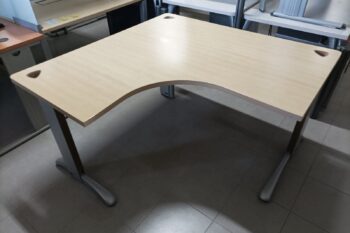 SECRETÁRIAS POSTOS COMPACTOS CURVOS À ESQUERDA 1600x1200 - ML MAPLE / CINZA