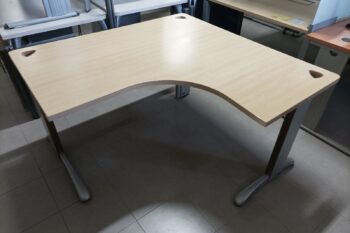 SECRETÁRIAS POSTOS COMPACTOS CURVOS À DIREITA 1600x1200 - ML MAPLE / CINZA