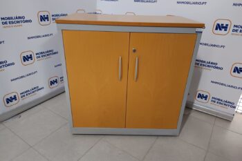ARMÁRIOS DE APOIO 800x800 C/ PORTAS BATER - MADEIRA FAIA / ALUMÍNIO